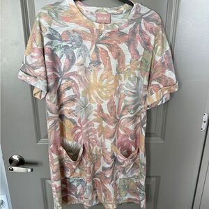 Show Me Your MuMu Downtime Mini Dress | Tropical Leaf Print | Size L